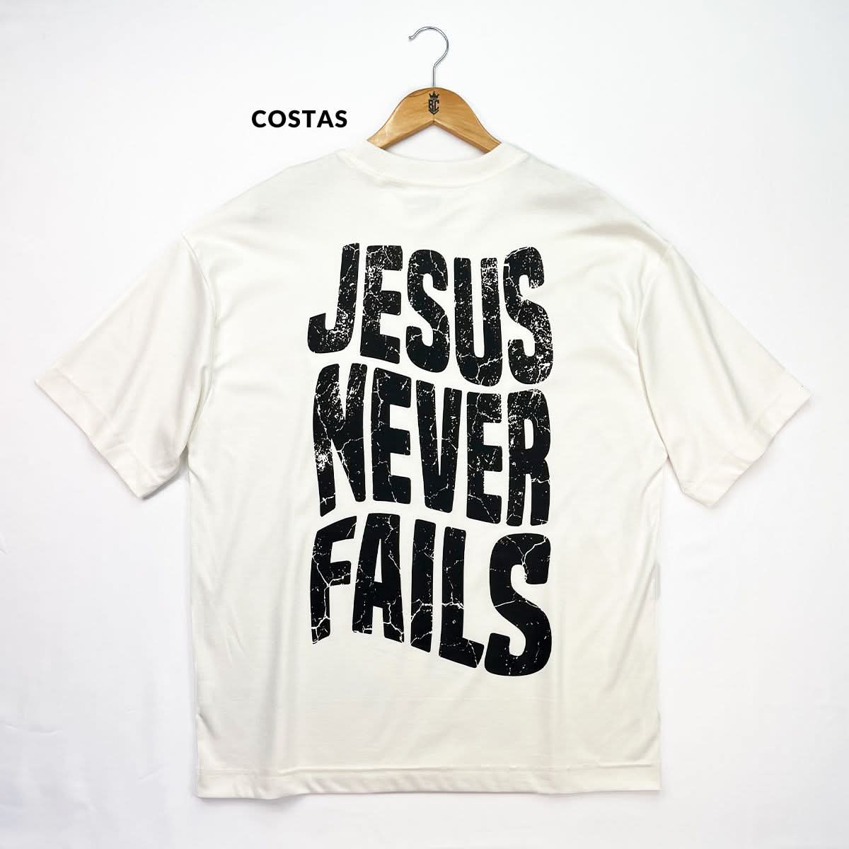 Oversized Off White Full Jesus Never Fails