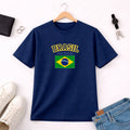 Camiseta Masculina Azul Brasil Bandeira