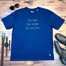 Camiseta Masculina Azul Ele Vive Ele Reina Ele Voltará