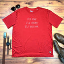 Camiseta Masculina Vermelha Ele Vive Ele Reina Ele Voltará