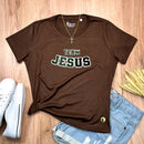 Camiseta Feminina Marrom Team Jesus Veludo