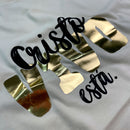 Camiseta Masculina Off White Cristo Vivo Está