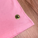 Camiseta Feminina Rosa Jesus Aplique Camaleão