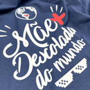 Camiseta Feminina Azul Mãe Mais Descolada do Mundo