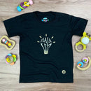 T-Shirt Infantil Preta Haja Luz