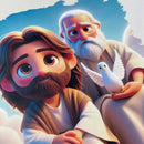 T-Shirt Infantil Branca Jesus e Noé