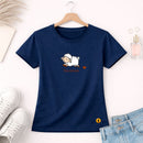 Camiseta Feminina Azul Encontrada Ovelha