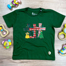T-Shirt Infantil Verde Cruz Natalina