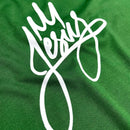 Camiseta Masculina Verde Jesus Coroa
