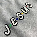 Moletom Cinza Aplique J.E.S.U.S