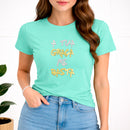 Camiseta Feminina Verde Menta A Tua Graça Me Basta  Aplique
