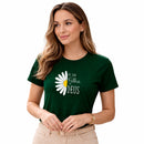 Camiseta Feminina Verde Flor Eu Sou Filha De Deus 