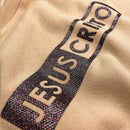 Moletom Caqui Jesus Cristo Glitter
