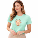 Camiseta Feminina Verde Menta O Senhor é o Meu Pastor Ovelha