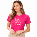 Camiseta Feminina Pink O Que Seria De Mim, Sem Ti, Jesus? 