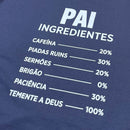 Camiseta Masculina Azul Pai Ingredientes