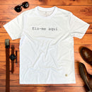 Camiseta Masculina Branca Eis-me Aqui