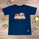 T-Shirt Infantil Azul Personagens Bíblicos