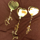 Camiseta Feminina Marrom Coração Paz Amor Dourado