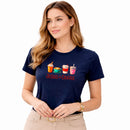 Camiseta Feminina  Azul Jesus & Coffee