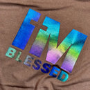 Camiseta Masculina Marrom Aplique Camaleão IM Blessed