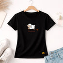 Camiseta Feminina Preta Encontrada Ovelha