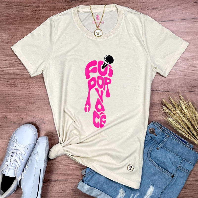 Camiseta Feminina Off White Foi Por Você