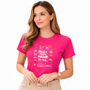 Camiseta Feminina  Pink  Deus é Muito Maior 
