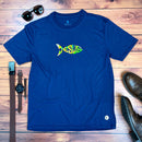 Camiseta Masculina Azul Jesus Peixe