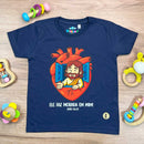 T-Shirt Infantil Azul Ele Faz Morada Em Mim!