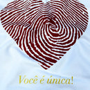 T-Shirt Infantil Branca Coração Digital Você É Única