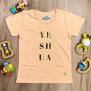 T-Shirt Infantil Salmão Yeshua Camaleão