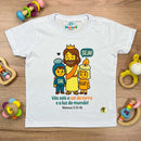 T-Shirt Infantil Branca Seja Sal e Luz