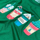 Camiseta Feminina Verde Copos De Natal