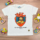 T-Shirt Infantil Off White Ele Faz Morada Em Mim!