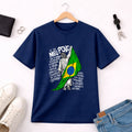 Camiseta Masculina Azul Brasil E se Meu Povo
