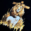 Camiseta Feminina Preta Cruz Leão E Cordeiro