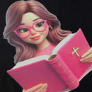 T-Shirt Infantil Preta Garota Bíblia