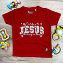 T-Shirt Infantil Vermelha Celebrate Jesus
