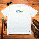 Camiseta Masculina Branca Aplique Camaleão Yeshua