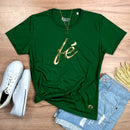 Camiseta Feminina Verde Fé Manuscrito