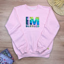 Moletom Rosa Aplique Camaleão IM Blessed