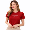 Camiseta Feminina  Vermelha Tua Graça Me Basta