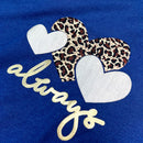 Camiseta Feminina Azul Aplique Always