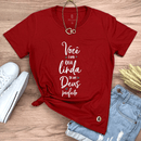 Camiseta Feminina Vermelha Você é Uma Ideia Linda