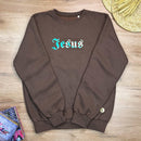 Moletom Marrom Aplique Jesus