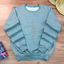 Moletom Cinza Jesus Strass