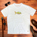 Camiseta Masculina Branca Jesus Peixe