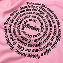 Camiseta Feminina Rosa Oração Pai Nosso