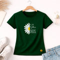 Camiseta Feminina Verde Flor Eu Sou Filha De Deus 